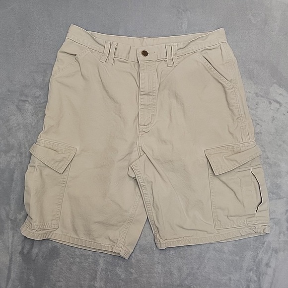 Carhartt Other - Carhartt Canvas Cargo Shorts Mens 36 Tan Khaki Workwear Utility Hiking Outdoors